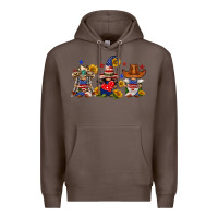 Coffee american gnomes Premium Hoodie - FaDigitalArtStudio