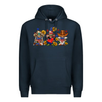 Navy american gnomes Premium Hoodie - FaDigitalArtStudio
