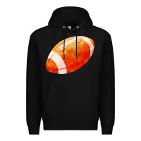 Black american football  pigskin  gridiron football Premium Hoodie - FaDigitalArtStudio