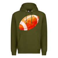 Army Green american football  pigskin  gridiron football Premium Hoodie - FaDigitalArtStudio