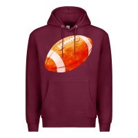 Burgundy american football  pigskin  gridiron football Premium Hoodie - FaDigitalArtStudio