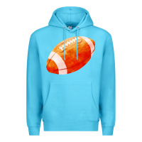Ocean Blue american football  pigskin  gridiron football Premium Hoodie - FaDigitalArtStudio