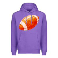 Purple american football  pigskin  gridiron football Premium Hoodie - FaDigitalArtStudio