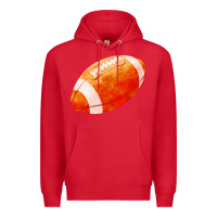 Red american football  pigskin  gridiron football Premium Hoodie - FaDigitalArtStudio