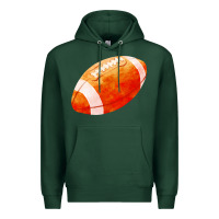 Sports Green american football  pigskin  gridiron football Premium Hoodie - FaDigitalArtStudio