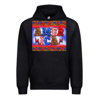 Black america thunderbolt Urban Hoodie - HRA Design Shop