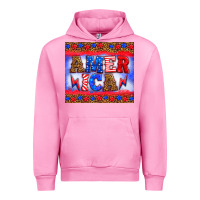 Fuchsia Pink america thunderbolt Urban Hoodie - HRA Design Shop