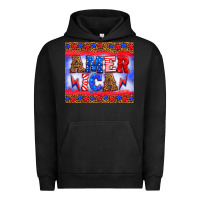 Pigment Black america thunderbolt Urban Hoodie - HRA Design Shop
