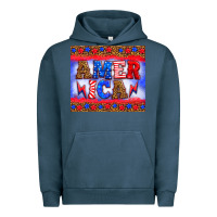 Pigment Midnight Navy america thunderbolt Urban Hoodie - HRA Design Shop