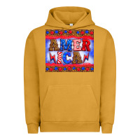Pigment Peanut Butter america thunderbolt Urban Hoodie - HRA Design Shop