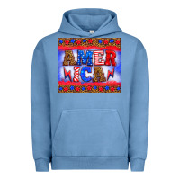 Pigment Pebble Blue america thunderbolt Urban Hoodie - HRA Design Shop