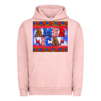 Pigment Salmon america thunderbolt Urban Hoodie - HRA Design Shop