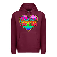 Burgundy dont hide your pride Premium Hoodie - HRA Design Shop