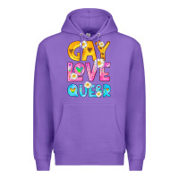 Purple gay love queer Premium Hoodie - HRA Design Shop