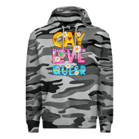 Slate Camo gay love queer Premium Hoodie - HRA Design Shop