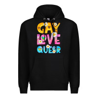 Black gay love queer Premium Hoodie - HRA Design Shop
