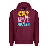 Burgundy gay love queer Premium Hoodie - HRA Design Shop