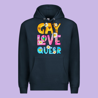 Gay Love Queer Premium Hoodie Designed By Hra Design Shop