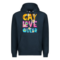 Navy gay love queer Premium Hoodie - HRA Design Shop