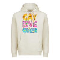 Oatmeal Heather gay love queer Premium Hoodie - HRA Design Shop