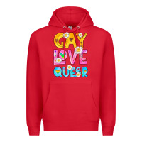 Red gay love queer Premium Hoodie - HRA Design Shop