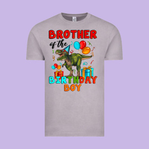 Brother Of The Birthday Boy T Rex Vintage Tee Designed By Artiststas