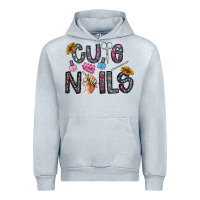 Heather Grey cute nails Urban Hoodie - CowhideDigitalArt
