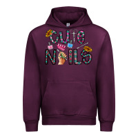 Mauve Wine cute nails Urban Hoodie - CowhideDigitalArt