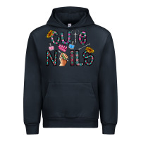 Navy cute nails Urban Hoodie - CowhideDigitalArt