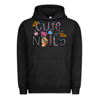 Pigment Black cute nails Urban Hoodie - CowhideDigitalArt