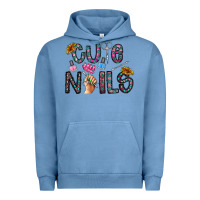 Pigment Pebble Blue cute nails Urban Hoodie - CowhideDigitalArt