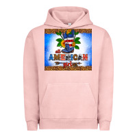 Pigment Salmon all American girl Urban Hoodie - HRA Design Shop