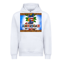 White all American girl Urban Hoodie - HRA Design Shop