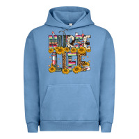 Pigment Pebble Blue nurse life Urban Hoodie - FaDigitalArtStudio