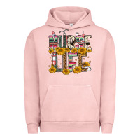 Pigment Salmon nurse life Urban Hoodie - FaDigitalArtStudio