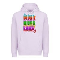 Lilac kindness peace inclusion hope equality love diversity Premium Hoodie - HRA Design Shop