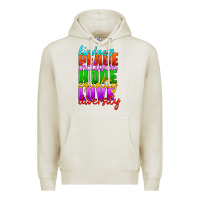 Oatmeal Heather kindness peace inclusion hope equality love diversity Premium Hoodie - HRA Design Shop