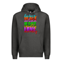 Charcoal Heather kindness peace inclusion hope equality love diversity Premium Hoodie - HRA Design Shop