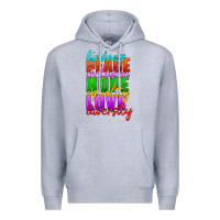 Heather Grey kindness peace inclusion hope equality love diversity Premium Hoodie - HRA Design Shop