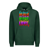 Sports Green kindness peace inclusion hope equality love diversity Premium Hoodie - HRA Design Shop