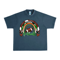 Midnight Navy Football Rainbow Urban Heavy Tee - RanaPortraitStore