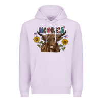 Lilac Moorica Premium Hoodie - CowhideDigitalArt