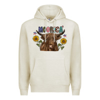 Oatmeal Heather Moorica Premium Hoodie - CowhideDigitalArt