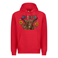 Red Moorica Premium Hoodie - CowhideDigitalArt