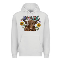 Dove Grey Moorica Premium Hoodie - CowhideDigitalArt