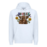White Moorica Premium Hoodie - CowhideDigitalArt