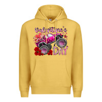 Antique Gold valentines day monster truck Premium Hoodie - RacoonDesign