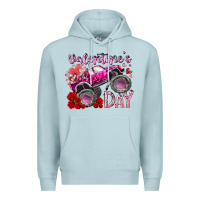 Blue Mist valentines day monster truck Premium Hoodie - RacoonDesign
