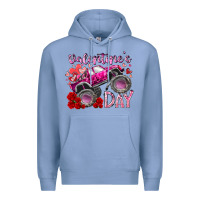 Colony Blue valentines day monster truck Premium Hoodie - RacoonDesign