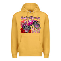 Mustard valentines day monster truck Premium Hoodie - RacoonDesign